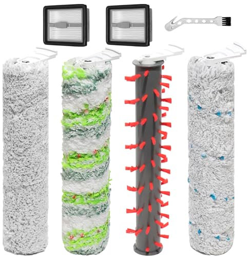 Brosse rotative accessoires pour Bissell CrossWave X7 Plus Cordless Pet, X7 Pro Pet 2955N,3479N,3011,3055, 3277,3279,3276A Pièces de rechange pour aspirateur, 4 brosse rotative, 2 filtres