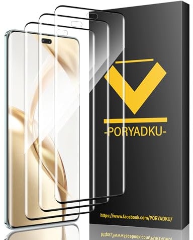 IKABO [3 pièces Verre Trempé pour Honor 200 Pro Protection Ecran 3 pièces, Sans Bulle, Anti-Rayures, Dureté 9H, 3D Couverture Complète Protection Écran pour Honor 200 Pro 5G
