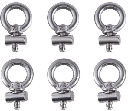 SUKITMISO 6 Stück Kederstopper, Edelstahl Stopper für Kederschiene, 6mm Kederstopper, Kederschiene Zubehör Haken Kederleiste für Kederschiene Wohnwagen Wohnmobi Campervan