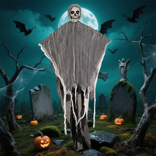 Hängende Sensenmänner Deko | 90cm Lange Hängender Sensenmann für Gänsehaut-Garantie, Hängende Halloween-Dekoration für Garten & Haus, Halloween-Partys und als Veranda-Dekoration
