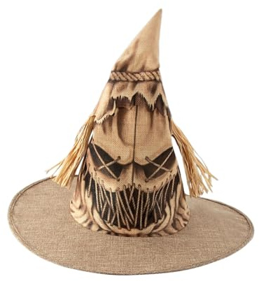 Baoqifong Sombrero De Espantapájaros Adulto, Sombrero Ligero Para Juego De Rol, Accesorios Para Disfraces Unisex Para Fiesta Temática Rural Halloween