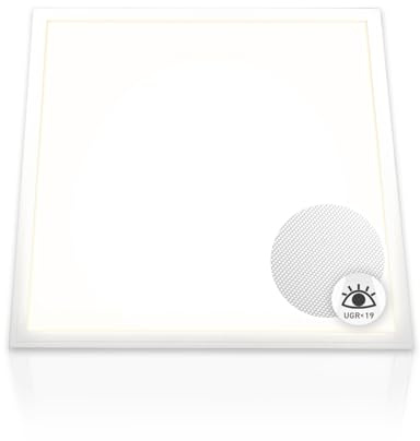 LED Panel 62x62 cm Neutralweiß 4000K UGR<19 blendarm 36W | 3960lm Deckenleuchte Büro Rasterleuchte Slim Alu Netzteil PLs3.0