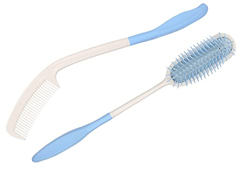 Pongnas Extra Lange Haarbürste, 38 Cm Luftkissen-Massage-Haarbürste mit Ergonomisch Gebogenem Griff, für ältere Menschen und Behinderte