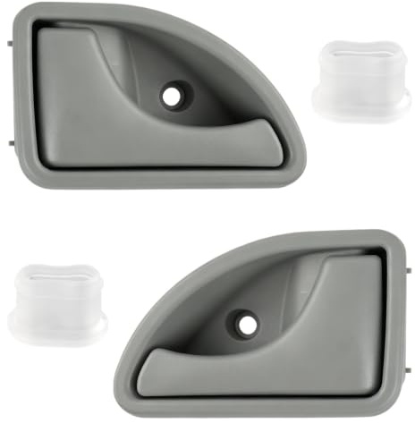 2 Poignées De Porte Intérieure Avant Gauche Et Droite Pour Twingo 1 (1993-2007), Kangoo 1 (1997-2010) Et Kubistar (2003-2009), Oe 8200247802, 8200247803, Gris,pièce De Rechange Pour Poignée De Porte