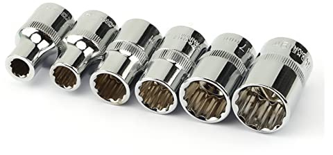 11Pc 1/4 Inch Socket Set, Deep Long Sockets 4-14mm, Ratchet Wrench Drill Chuck Adapter Tool Heads