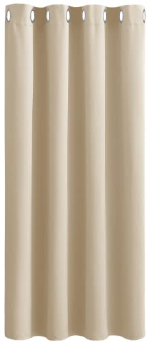 PONY DANCE Tende Oscuranti per Interni con Occhielli per Cucina Bagno Finestra Curtain Termica Soggiorno Moderne 1 Pannello L 132 x A 158 cm, Beige