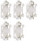 sourcing map 5 Pcs CR2025 CR2016 Horizontal Coin Button Battery Holder White Container Case