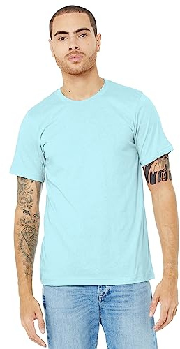 Bella Canvas Adults Unisex Heather CVC T-Shirt (L) (Heather Ice Blue)