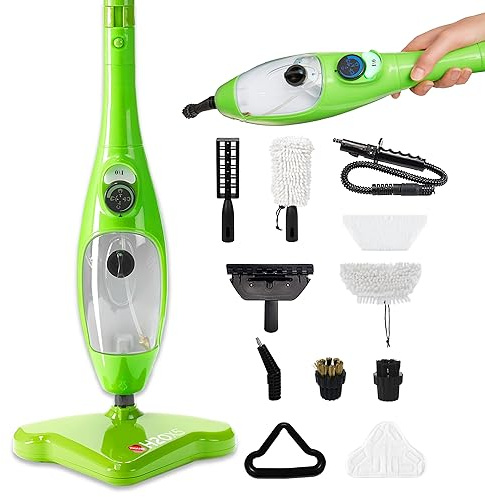 H2O X5 - Mopa de vapor multiusos 5 en 1, limpiador de mano, altura ajustable, tanque extraíble, gran capacidad, calentamiento rápido, control de vapor, ligero, alta presión
