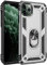 Shockproof Case For Apple iPhone 11 Pro (5.8), Premium Protective Ring Armour Phone Case with [Kickstand], Dual Layer shock Absorption Design For iPhone 11 Pro - Silver