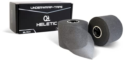 HELETIC Underwrap Tape - 6cm x 27m, Schwarz/Black, Untertape, Unterverband, Pre-Wrap elastische Binde