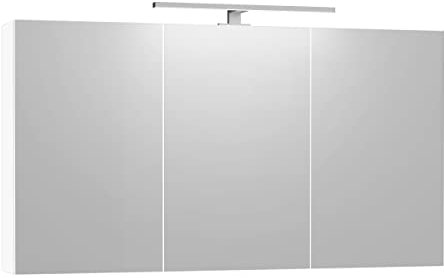 Baikal Camerino Famille 3 Nebraska, Verre mélamine Bois Applique LED, Blanc, 120 cm