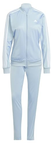 adidas Damen Essentials 3-Stripes Track Suit, Wonder Blue/White, XL