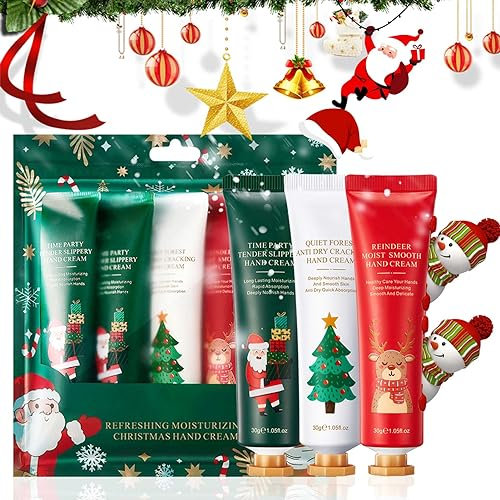 Handcreme Weihnachten Mini, 5 * 30g Handcreme Frauen, Handcreme Set Weihnachten, Handcreme für Sehr Trockene Hände, Geschenk für Weihnachten, Geburtstag usw, um Ihre Schönen Hände zu Schützen