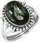 Jeweloporium 925 Silber Ringe für Damen Grün Natürlich Russischer Seraphinit Edelstein Mode Silber Ringe Größe 58(18.5) Weihnachten - Geschenk Boho Schmuck