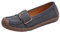 rismart Mocasine Mujer Ante Poner Conducción Planos Casual Zapato Barco Gris,37