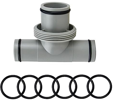 Zueyen Pool Hose Adapter, T-Piece Extension for Hose Connector 38 mm to 32 mm, Pool Connection Set for Intex Bestway Coleman, for Pool Hose Connector Extension