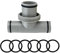 Zueyen Pool Hose Adapter, T-Piece Extension for Hose Connector 38 mm to 32 mm, Pool Connection Set for Intex Bestway Coleman, for Pool Hose Connector Extension