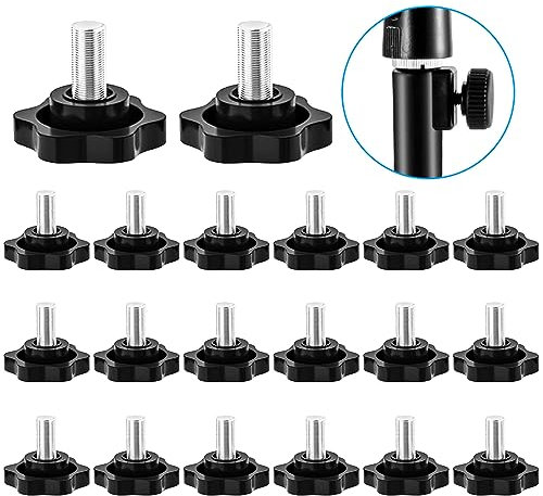 Rändelschraube mit Gewinde, M6-Schrauben – 20 Stück M6 12mm Schnecken, Rundgriffbolzen, Flachkopfschraube, Rändelschraube, Griffmontage-Rändelschraube, Klemmknöpfe Spannschraube für Maschinen