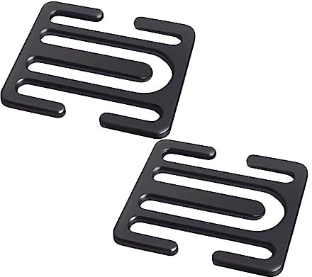 Sicherheitsgurtversteller aus Metall, 2 Stück Universal Auto Sicherheitsgurt Clip, legierung Sicherheitsgurt Hals Schutz Gurthalter Autozubehör für Nacken und Schultern Entspannen (Schwarz)