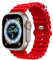 HdanMole Ocean Correa de silicona Compatible con Apple Watch Ultra 2 / Ultra 49mm 45mm 46mm 44mm 42mm 41mm 40mm 38mm, banda deportiva suave para iWatch Series 10 Ultra 9 8 7 6 5 4 3 2 1 SE, Rojo