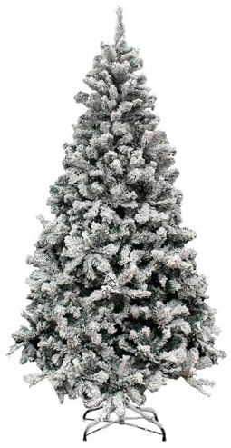 Acan Tradineur - Árbol de Navidad nevado, Pino, Abeto Artificial Blanco, Estructura de plástico y Metal Revestido, Robusto y Duradero, fácil Montaje, 180 cm