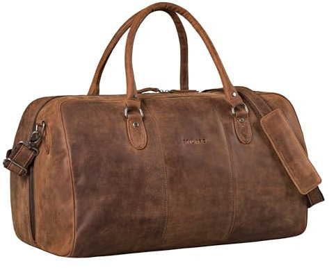 STILORD Leder-Reisetasche braun für Damen & Herren - Echtleder-Weekender für Reisen, Sport, Fitness & mehr - Elegante Handgepäck-Tasche 'Jarvis'