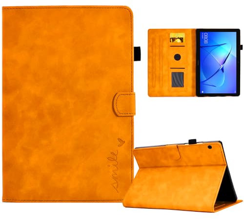 AsWant Hülle für Huawei Mediapad T3 10 9.6-Zoll 2017- Senior PU Leder Ultradünn Schutzhülle Kompatibel mit Huawei Mediapad T3 (Orange)