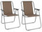 GREATOOL Silla de Playa Plegable con Reposabrazos, 75 x 53 x 43cm, Ideal para Jardín y Terraza (Marrón, 1 Unidad)
