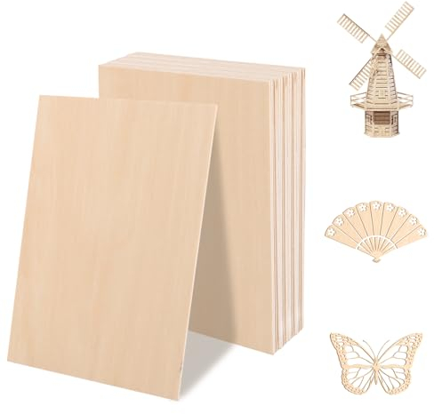 VIDETOL 30 Pièces Natural Contreplaqué A5, 210 x 148 x 3 mm Feuilles de Bois, Non Finie Panneau Boispour Modélisme Architectural, Décorer, l'artisanat