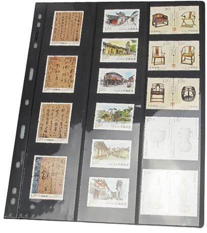 Wansiman Briefmarkenseiten,Seiten Briefmarkenalbum Einsteckbuch,Briefmarkensammlung Album Seiten,Stempelseiten,Briefmarkensammlung Beilagen,Briefmarkenalbum Binder,Für Dokumente,Münzen,Geldscheine