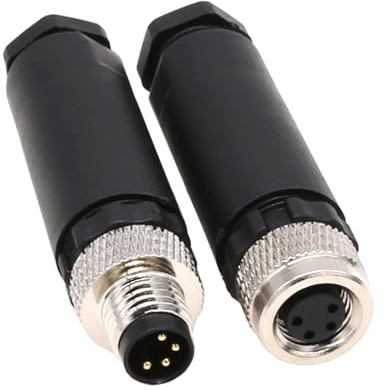 EONVIC - M8 Circular Sensor Connector 4 Pin Stecker und Buchse A Code Industriesteckdose Kreissensor Luftfahrt Stecker 8mm Wasserdicht IP67