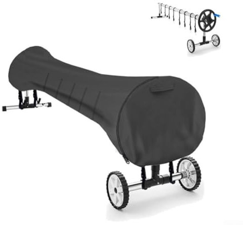 ZAMETTER Cubierta de manta solar para piscina, carrete de piscina, cubierta de rollo de piscina, cubierta protectora de suelo, tela Oxford impermeable (16 pies)