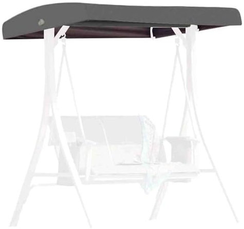 Generic Casual Garden Canopy Swing Canopy, Waterproof, UV Protection, 3 Seater, Black, Grey, Green, Beige, Polyester, 120 x 18/23 cm