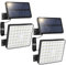 Moman Solarlampen für Außen, 2PCS/54LED Strahler mit Bewegungsmelder Außen Solarleuchte mit 5M Kabel & 4 Modi IP65 Wasserdicht Solar LED für Garten Garage, Solarlampe-Außen-LED-Solarleuchten-Strahler