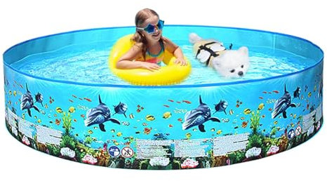 Piscina Plegable para Perros, Bañera Portátil para Mascotas Plegable, Piscina Plegable para Perros Gatos, Antideslizante Bañera para Mascotas De PVC para Interiores Y Exteriores