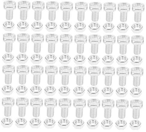 ORFOFE 100sets Greenhouse Nuts and Bolts Square Head Bolts Clamping Nuts for Repair Garden Accessories