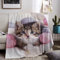 LLTTEER Katzemotiv Kuscheldecke für Kinder, Katzen Flanell Decke,Kinderdecke Katzemotiv Flauschige Plüsch Decke,Wohndecke Fleecedecke TV Decken für Bett Sofa (Cat 02, 130 x 150 cm)
