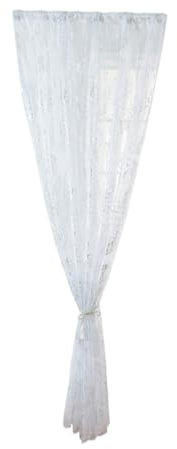 RORPOIR Tende Decorative Minimaliste in Argento 100x200 Cm Per Oscuramento in Tulle Trasparenti Per Soggiorno