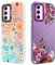 Lot de 2 coques pour Samsung Galaxy A13 4G/ 5G/ A04S 6,6, motifs fleurs roses florales esthétiques étui protection appareil photo silicone TPU souple antichoc téléphone portable cas pour femme, irisé