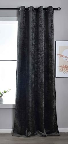 Gardinenbox Verdunkelungsvorhang HxB 245x135 cm Dunkelgrau »Nürnberg« Ösen Raffhalter Chenille samtig weich geschmeidig fallend 202420