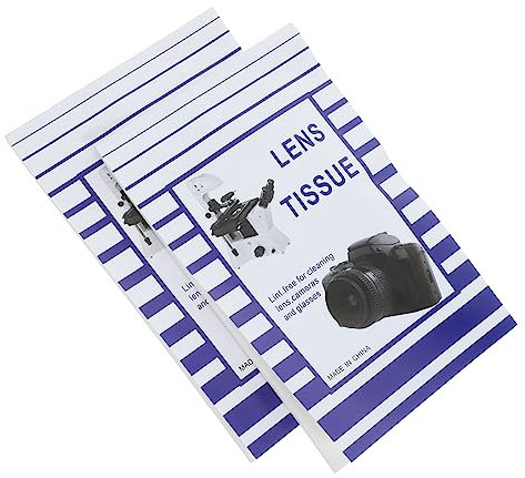 STOBOK 100pcs Lens Cleaning Tissue Paper for Camera and Microscope Single-use Dry Lens Paper Tissues Cleaner Wipes