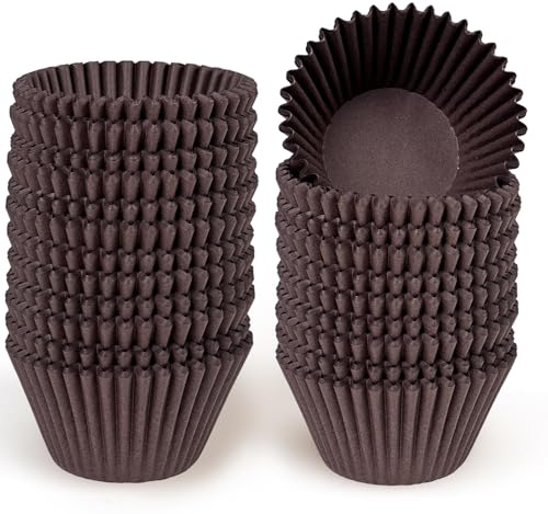 Gcardist Large Size Coffee Cupcake Liners 200-Count Muffin Liners Food Grade Jumbo Baking Cups Paper No Smells (Large Size)