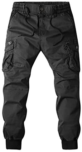 Four Seasons Mens Plus Size Pants Fashion Multicolor Casual Salopettes. House Memory, Noir , XL