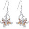 Lilien Ohrringe 925 Sterling Silber Lilien Ohrhänger Blumen Schmuck Geburtstags Geschenke für Frauen Damen