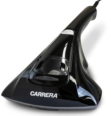CARRERA Milbensauger [UV-Licht] Milbensauger für Matratzen - Matratzenreiniger - Matratzensauger - Milbenstaubsauger - Polstersauger - Milbensauger mit UV-Licht - Bett Staubsauger (schwarz)