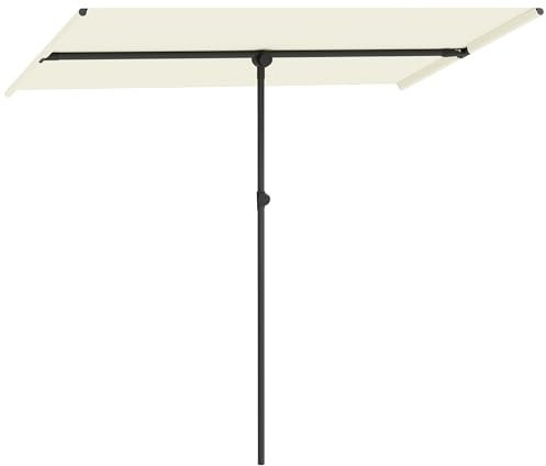Outsunny Ombrellone 180 gradi girevole Ombrellone da giardino regolabile in altezza con asta in alluminio Ombrellone da mercato Ombrellone da sole Ombrellone da balcone Ombrellone per balcone