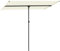 Sombrilla Outsunny Giratoria 180 grados Sombrilla de jardín regulable en altura con mástil de aluminio Sombrilla de mercado Parasol Parasol para balcón 150x205cm Beige