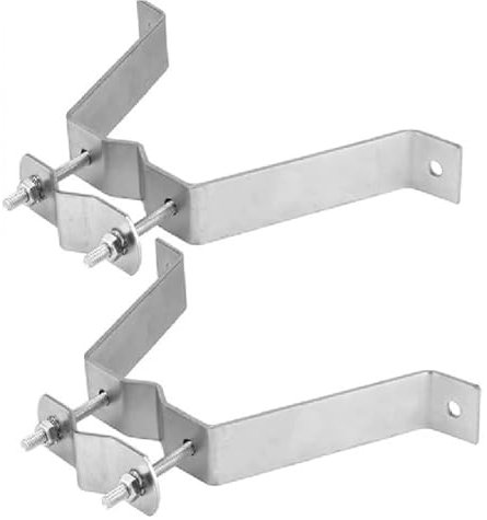 GNURBDILFO Par de soportes de pared resistentes para mástil de antena de TV con (2) soportes, soporte de montaje de mástil de antena ajustable