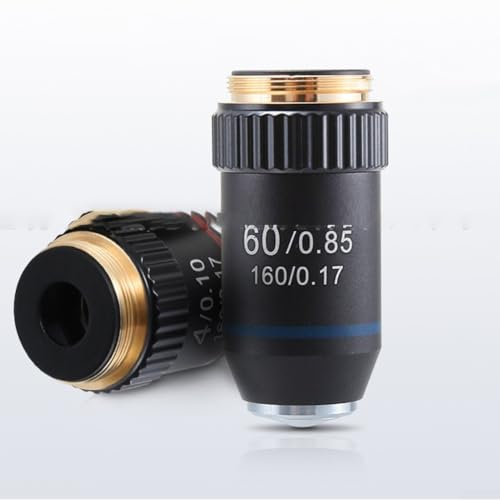 Obiettivo per microscopi a lunghezza focale da 160 mm per design acromatico con livelli di ingrandimento multipli (60X)